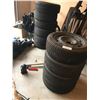 Image 1 : 4 Tires w Rims (205/55 R 16) & 6 Tires (Goodyear & Nitto) without Rims 205/55 R 16, Jack & Snow Brus
