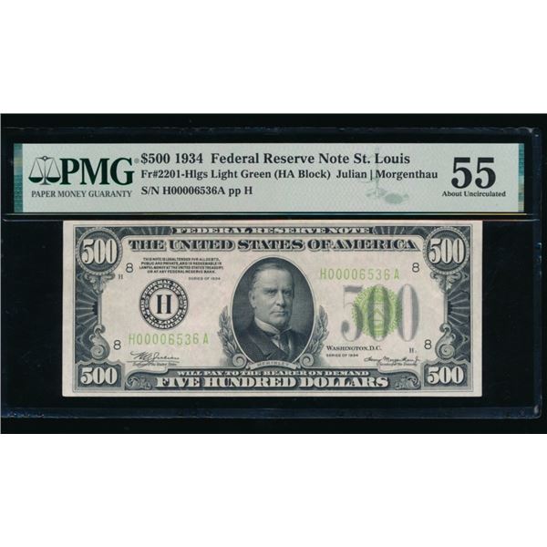 1934 $500 St Louis FRN PMG 55
