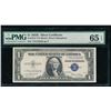 Image 1 : 1935E $1 STAR Silver Certifiacte PMG 65EPQ
