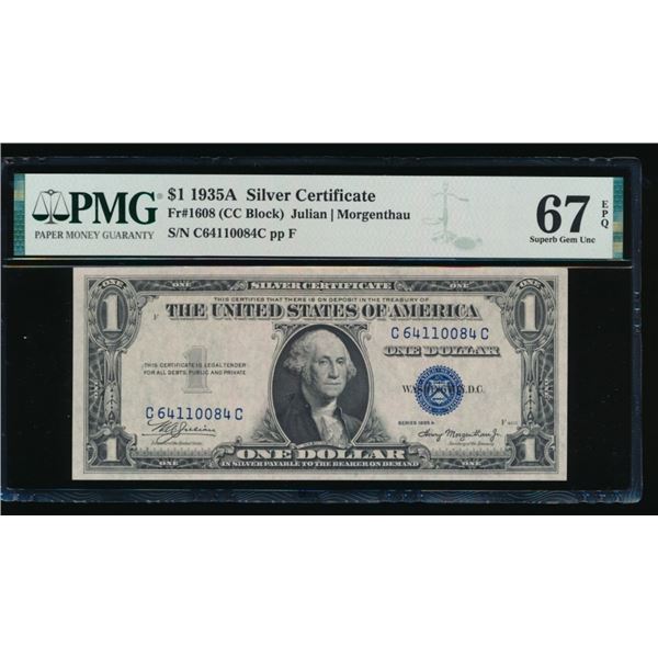 1935A $1 Silver Certificate PMG 67EPQ