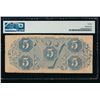 Image 2 : 1863 $5 T-60 Confederate PMG 20