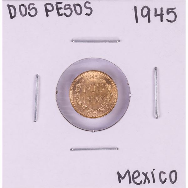 1945 Mexico Dos Pesos Gold Coin