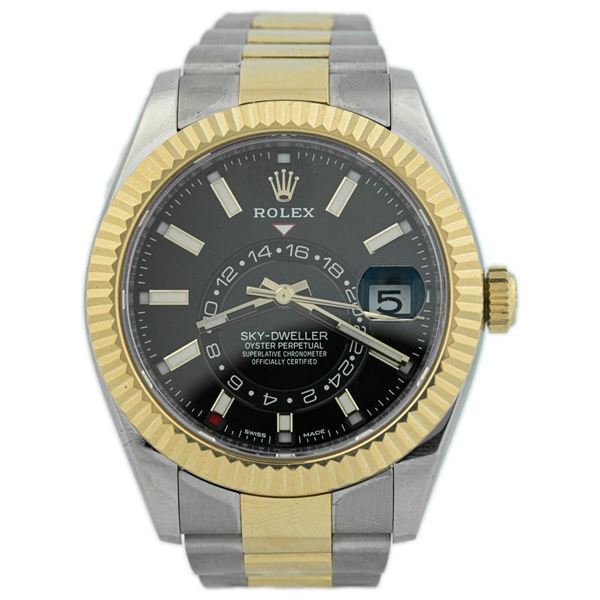 Rolex Men's Sky-Dweller 18KT Yellow Gold and Steel Watch