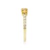 Image 4 : 14KT Yellow Gold 1.28ctw Yellow Diamond Ring