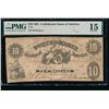 Image 1 : 1861 $10 T-10 Confederate PMG 15