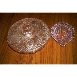 Vintage Candy Dish And Lacy Edged Dish #2068215