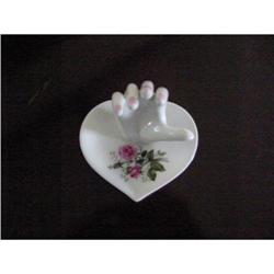 Lefton Heart w pink roses mkd,numbered! #2068323