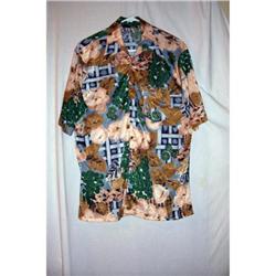 Vintage Disco Flowered Short Sleeve Shirt #2068342