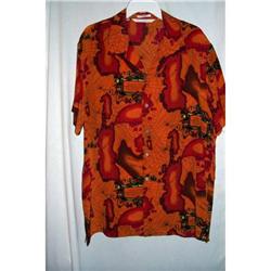 Vintage Silk Anne Pinkerton Disco Shirt #2068343