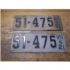 Image 1 : Set of 1921 Wis. License Plates #2068426