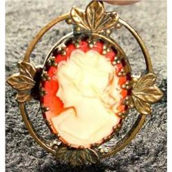 Antique Carved Cameo Pemdant, Victorian #2068571