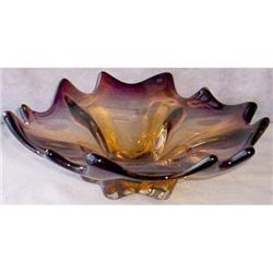 Vintage Art Glass Free Form Amethyst and Amber #2068595