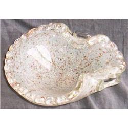 Murano Art Glass Bowl White Gold Fleck #2068598