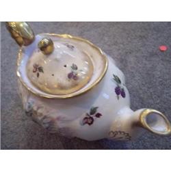 Large Handpainted Hammersley Teapot Tea Pot #2068618