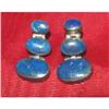 Image 1 : Fine, Vintage Sterling and Lapis Earrings  #2068707