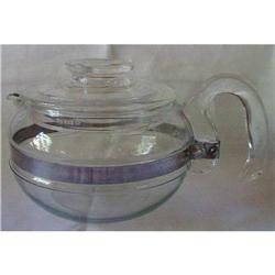 Pyrex Blue Flame Tea Pot 6 Cup #8446B #2080781