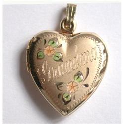 Gold Filled Heart Locket for Grandma #2080812