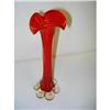 Image 1 : SUPERB  RED ART GLASS TREE TRUNK VASE #2080994