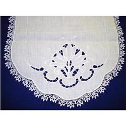 ANTIQUE BUFFET/TABLE RUNNER-CUTWORK&LACE #2081012