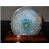 Image 1 : cut Agate polished double sided o wood stand!  #2081059