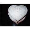 Image 1 : Porcelain Heart Majolica trinket box with brass#2081091