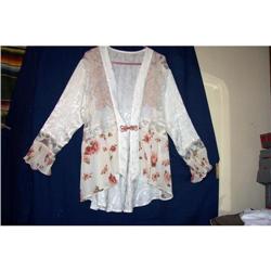 Vintage Old Fashioned Lace Silk  Top #2081307