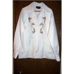 Vintage Guayaberra Rooster Design Shirt #2081310