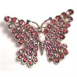 Brooch/Designer/Hollycraft Pink R/S Butterfly #2081406