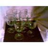 Image 1 : Glass/Set of 6 Small Stemed Glasses/Clear Lime #2081428
