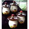 Image 1 : Ceramic/Pottery/Set Canisters/3-D Mushrooms #2081450