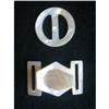 Image 1 : Two Small Mother of Pearl Belt or Sash Buckles #2081478
