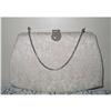 Image 1 : White Lace over Cream Satin Evening Handbag  #2081567