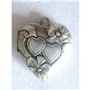 Image 1 : Art Nouveau Silverrtone Photo Locket Heart #2081718