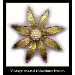 VINTAGE ENAMELED FLOWER BROOCH CJ-11 #2081776