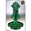 Image 1 : CZECH VINTAGE EMERALD GLASS "BOW" PERFUME#2081807