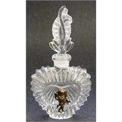 Cupid on Heart Pressed Glass Perfume Bottle #2081936