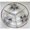 Image 1 : Floral Sterling Silver Overlay 3 Part Relish #2081938
