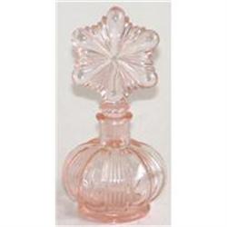 Pink Depression Glass 'Star' Perfume Bottle #2081959