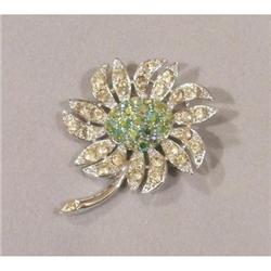 Sarah Coventry Rhinestone Mountain Flower Pin #2081991