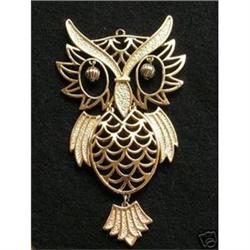 Vintage Owl Goldtone Pendant #2081992