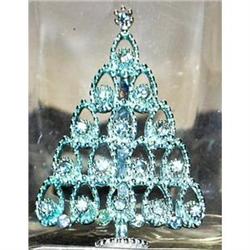 Beatrix Vintage Rhinestone Christmas Tree Pin #2081993