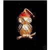 Image 1 : Christmas Owl Pin with Rhinestone Eyes #2081997
