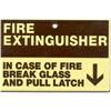 Image 1 : old Porcelain Fire Extinguisher Sign glow dark #2082368