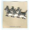 Image 1 : SCOTTIE DOG STERLING SILVER PIN TRIPLE #2082421