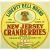 Image 1 : 4 old CRANBERRY LITHO BARREL LABELS ~ NJ #2082426