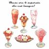 Image 1 : 6 vintage Die Cut Ice Cream Image Signs  #2082510