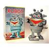 Image 1 : old Tin Lithograph Revolving Robot Toy  #2082523