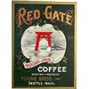 old vintage 1910s RED GATE SEATTLE coffee SIGN #2082530