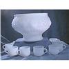 Milk Glass 22 Piece Punch Bowl and Cups #2082795