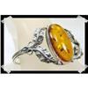 Image 1 : Remarkable LEMON Baltic Amber Sterling Cuff #2082831
